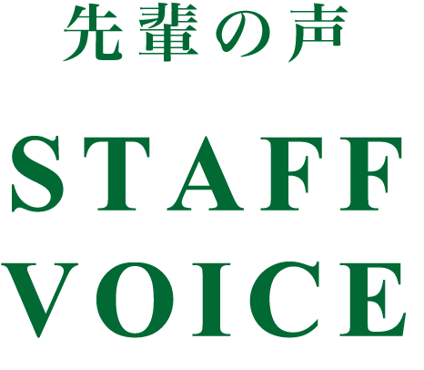 先輩の声 STAFF VOICE